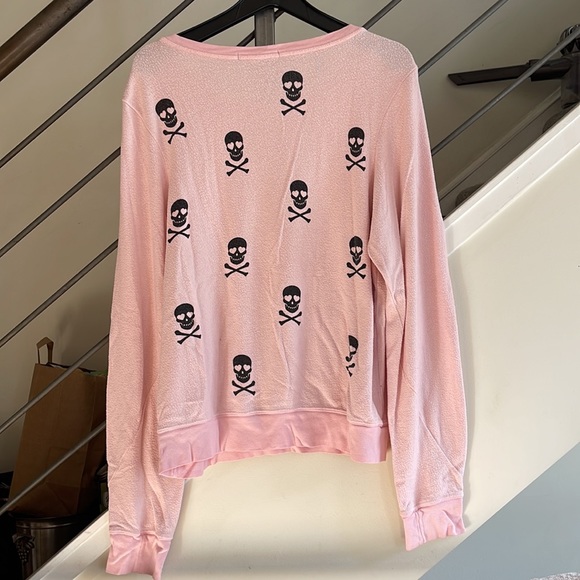 Wildfox Pink Light Sweatshirt sz L - Picture 3 of 4